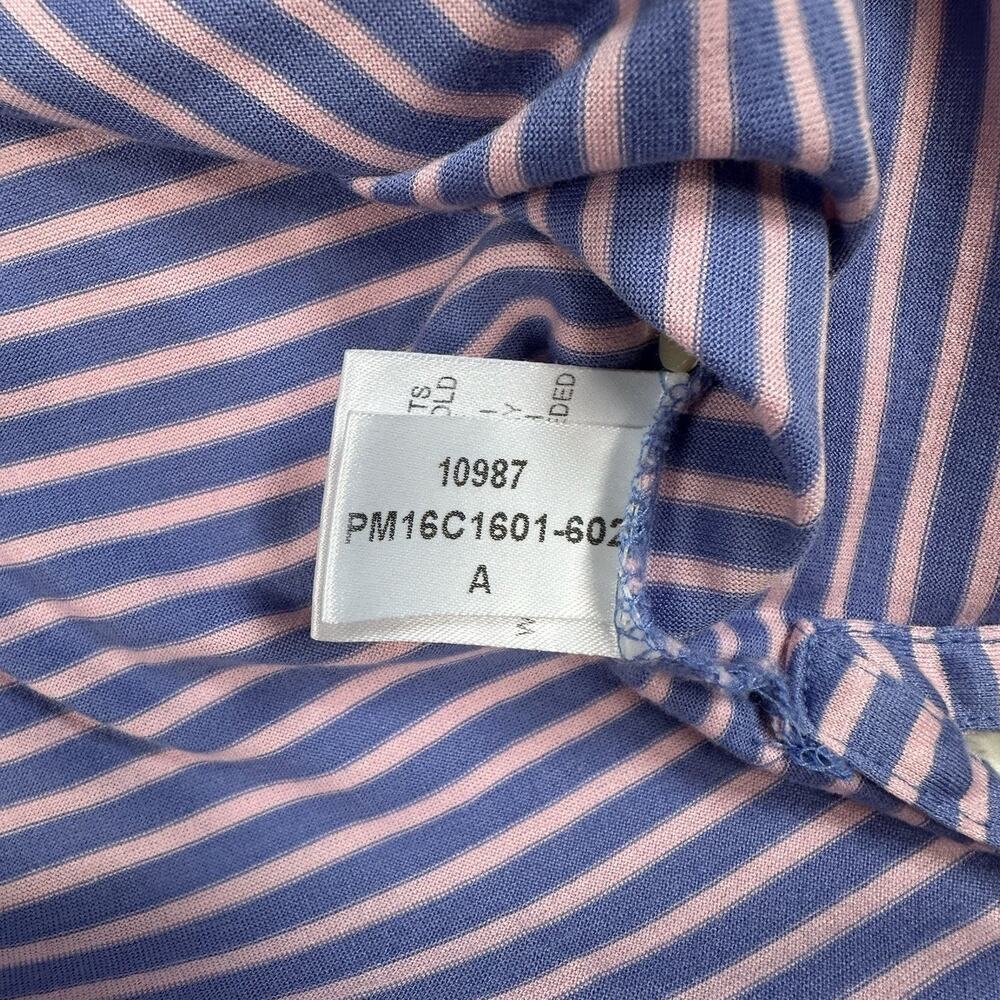Masters Designed By Peter Millar Polo Golf Shirt Striped Men’s Size XL Preppy - Picture 6 of 8
